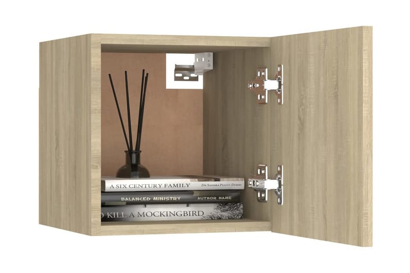Väggmonterade tv-skåp 2 st sonoma-ek 30,5x30x30 cm - Brun - Möbler - Tv möbel & mediamöbel - TV bänk & mediabänk