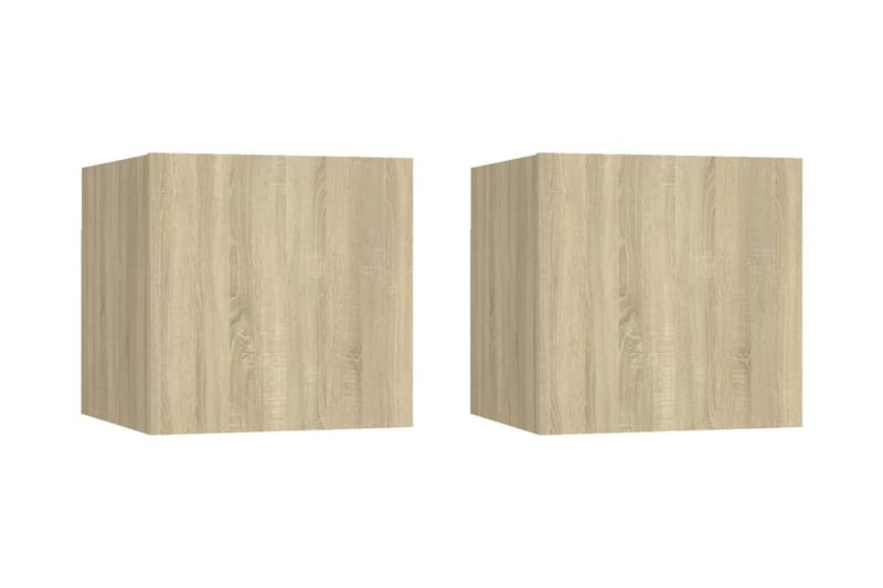 Väggmonterade tv-skåp 2 st sonoma-ek 30,5x30x30 cm - Brun - Möbler - Tv möbel & mediamöbel - TV bänk & mediabänk
