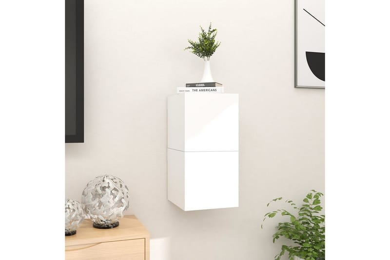 Väggmonterade tv-skåp 2 st vit 30,5x30x30 cm - Vit - Möbler - Tv möbel & mediamöbel - TV bänk & mediabänk