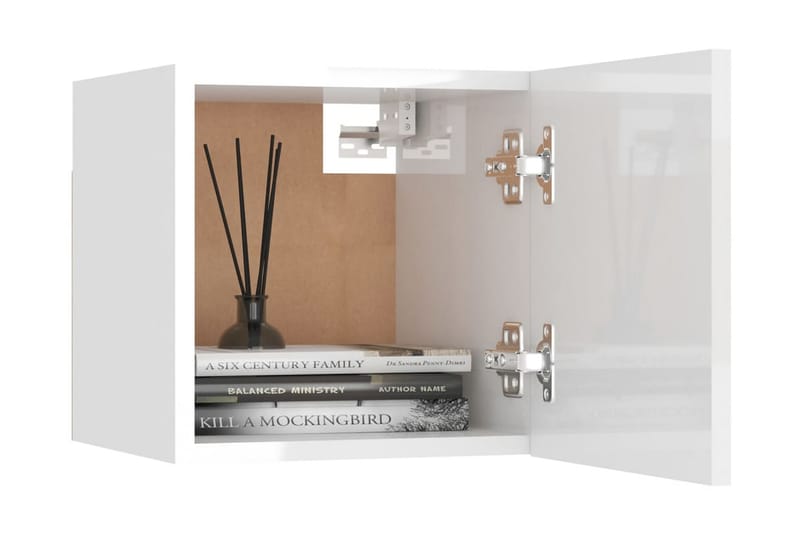 Väggmonterade tv-skåp 2 st vit högglans 30,5x30x30 cm - Vit - Möbler - Tv möbel & mediamöbel - TV bänk & mediabänk