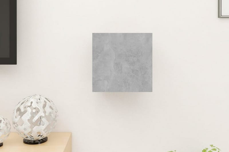 Väggmonterat tv-bänk betonggrå 30,5x30x30 cm - Grå - Möbler - Tv möbel & mediamöbel - TV bänk & mediabänk