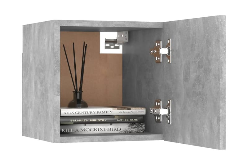 Väggmonterat tv-bänk betonggrå 30,5x30x30 cm - Grå - Möbler - Tv möbel & mediamöbel - TV bänk & mediabänk