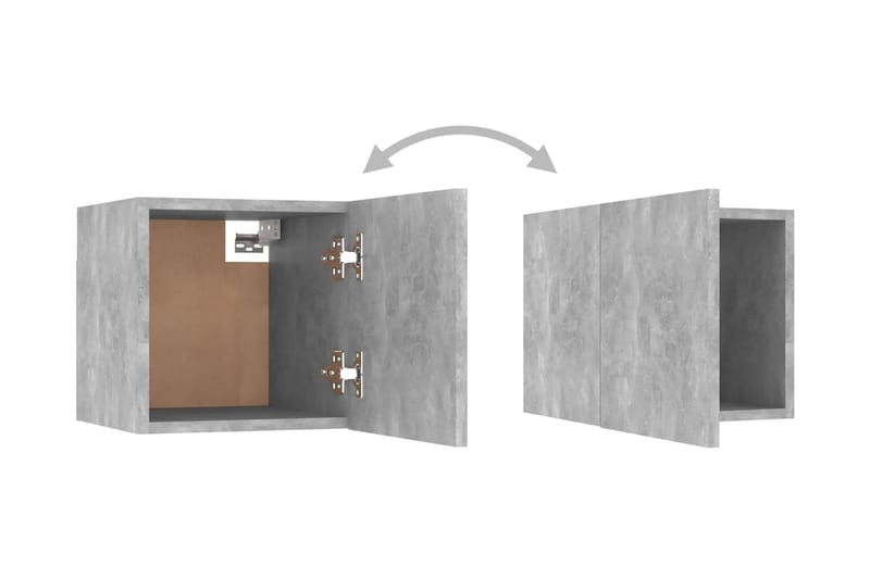 Väggmonterat tv-bänk betonggrå 30,5x30x30 cm - Grå - Möbler - Tv möbel & mediamöbel - TV bänk & mediabänk