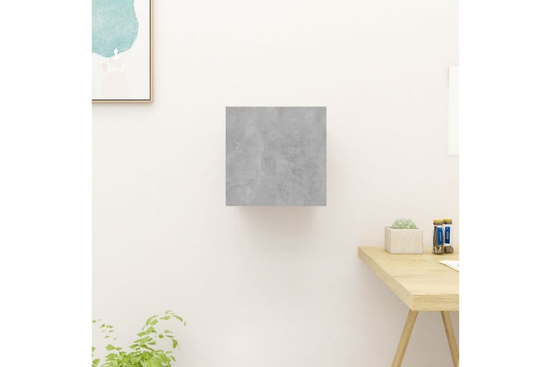 Väggmonterat tv-bänk betonggrå 30,5x30x30 cm - Grå - Möbler - Tv möbel & mediamöbel - TV bänk & mediabänk