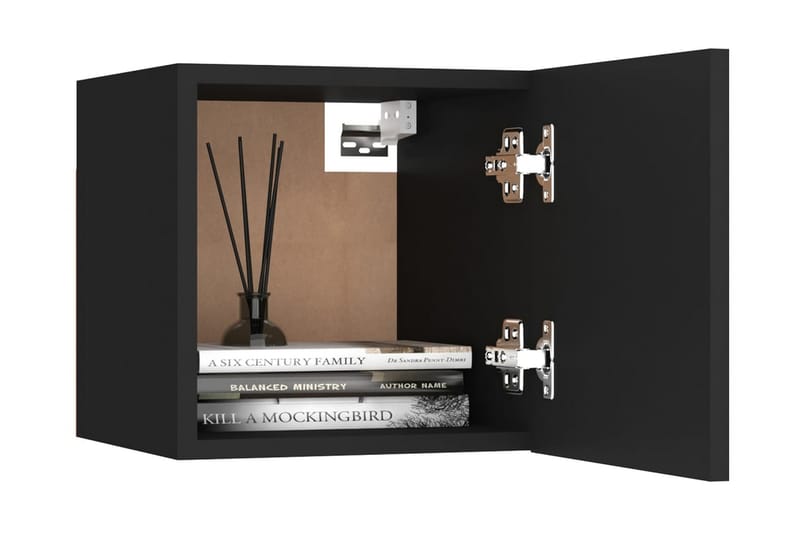 Väggmonterat tv-bänk svart 30,5x30x30 cm - Svart - Möbler - Tv möbel & mediamöbel - TV bänk & mediabänk