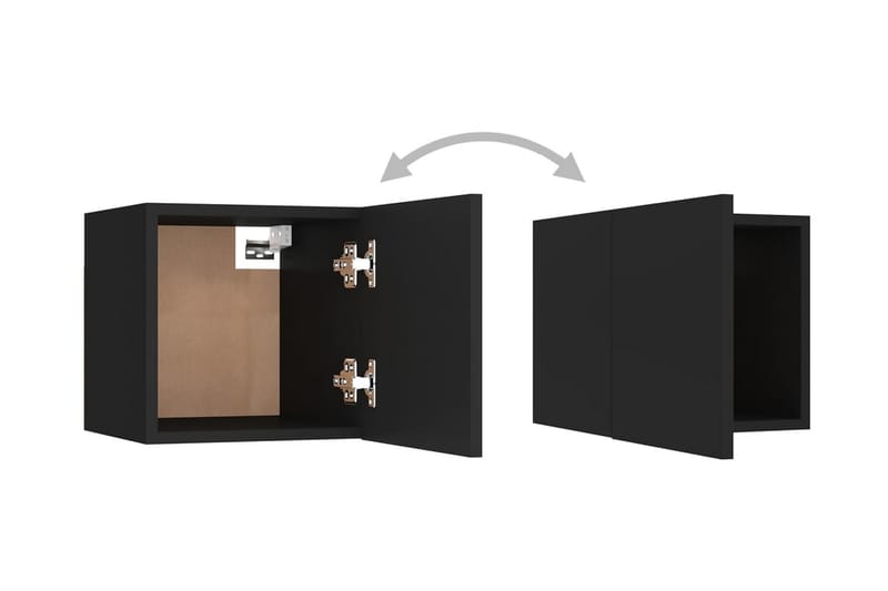 Väggmonterat tv-bänk svart 30,5x30x30 cm - Svart - Möbler - Tv möbel & mediamöbel - TV bänk & mediabänk