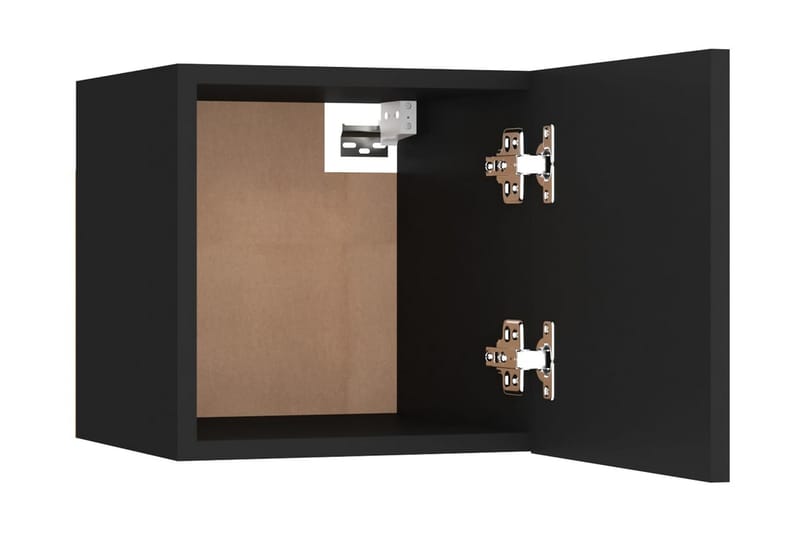 Väggmonterat tv-bänk svart 30,5x30x30 cm - Svart - TV bänk & mediabänk