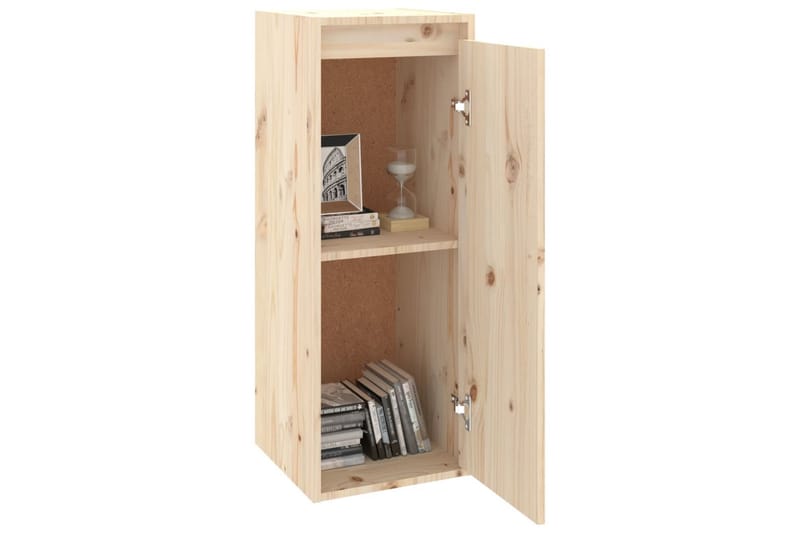 Väggskåp 2 st 30x30x80 cm massiv furu - Brun - Möbler - Tv möbel & mediamöbel - TV bänk & mediabänk