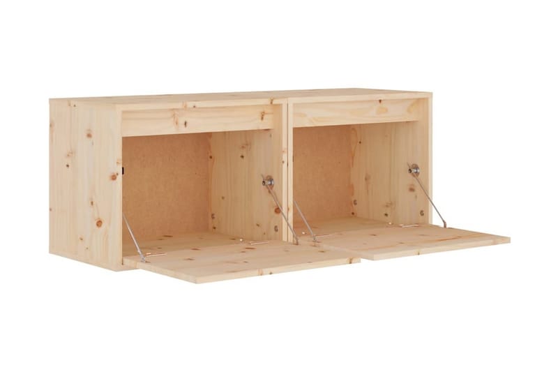 Väggskåp 2 st 45x30x35 cm massiv furu - Brun - Möbler - Tv möbel & mediamöbel - TV bänk & mediabänk