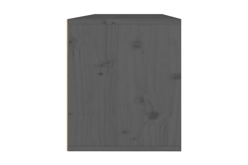 Väggskåp 2 st 45x30x35 cm massiv furu grå - Grå - Möbler - Tv möbel & mediamöbel - TV bänk & mediabänk