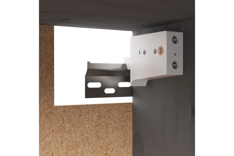 Väggskåp 2 st 45x30x35 cm massiv furu grå - Grå - Möbler - Tv möbel & mediamöbel - TV bänk & mediabänk