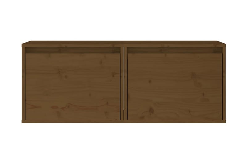 Väggskåp 2 st 45x30x35 cm massiv furu honungbrun - Brun - Möbler - Tv möbel & mediamöbel - TV bänk & mediabänk