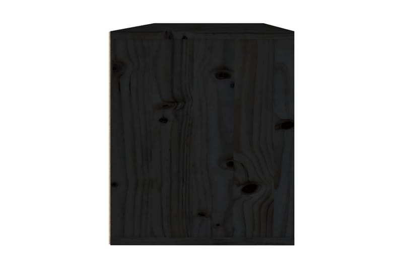 Väggskåp 2 st 45x30x35 cm massiv furu svart - Svart - Möbler - Tv möbel & mediamöbel - TV bänk & mediabänk