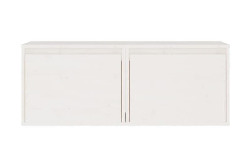 Väggskåp 2 st 45x30x35 cm massiv furu vit - Vit - Möbler - Tv möbel & mediamöbel - TV bänk & mediabänk