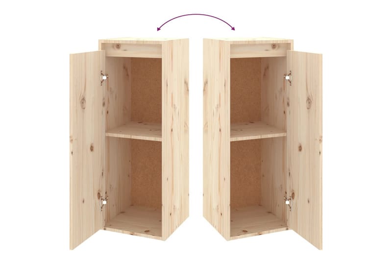 Väggskåp 30x30x80 cm massiv furu - Brun - Möbler - Tv möbel & mediamöbel - TV bänk & mediabänk