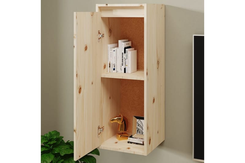 Väggskåp 30x30x80 cm massiv furu - Brun - Möbler - Tv möbel & mediamöbel - TV bänk & mediabänk