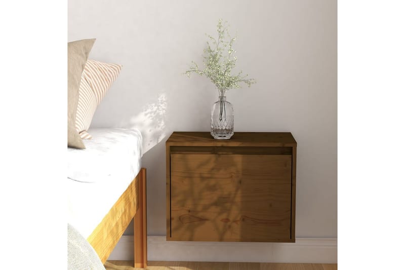 Väggskåp 45x30x35 cm massiv furu honungbrun - Brun - Möbler - Tv möbel & mediamöbel - TV bänk & mediabänk