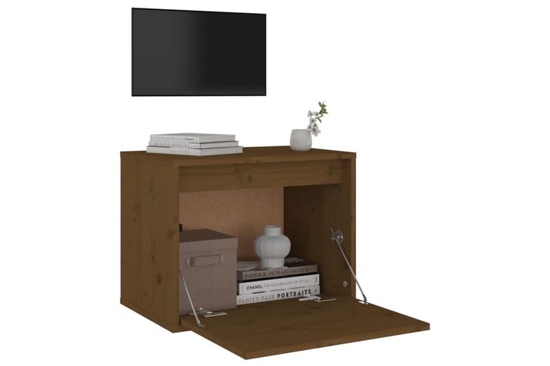 Väggskåp 45x30x35 cm massiv furu honungbrun - Brun - Möbler - Tv möbel & mediamöbel - TV bänk & mediabänk