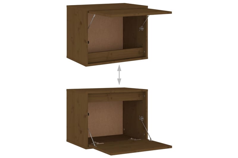 Väggskåp 45x30x35 cm massiv furu honungbrun - Brun - Möbler - Tv möbel & mediamöbel - TV bänk & mediabänk