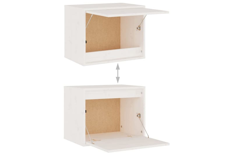 Väggskåp 45x30x35 cm massiv furu vit - Vit - Möbler - Tv möbel & mediamöbel - TV bänk & mediabänk