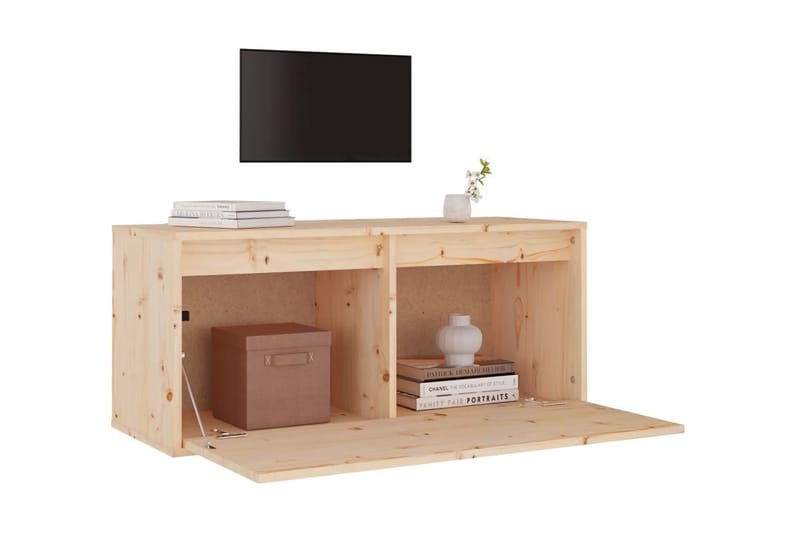 Väggskåp 80x30x35 cm massiv furu - Brun - Möbler - Tv möbel & mediamöbel - TV bänk & mediabänk