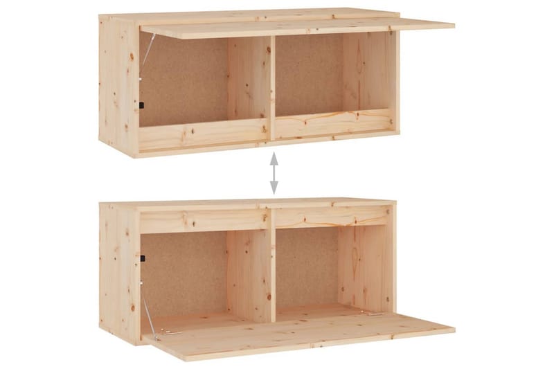 Väggskåp 80x30x35 cm massiv furu - Brun - Möbler - Tv möbel & mediamöbel - TV bänk & mediabänk
