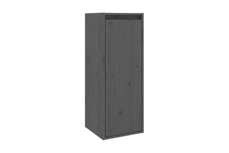 Väggskåp grå 30x30x80 cm massiv furu - Grå - Möbler - Tv möbel & mediamöbel - TV bänk & mediabänk