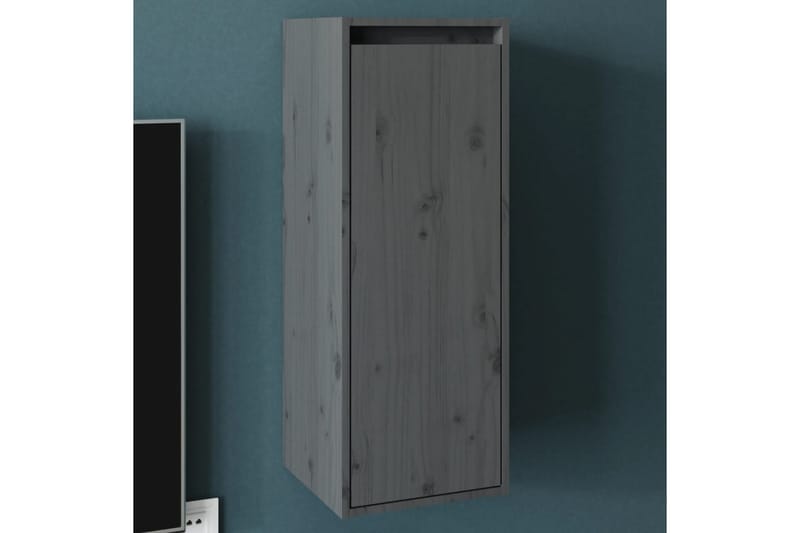 Väggskåp grå 30x30x80 cm massiv furu - Grå - Möbler - Tv möbel & mediamöbel - TV bänk & mediabänk