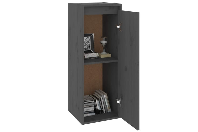 Väggskåp grå 30x30x80 cm massiv furu - Grå - Möbler - Tv möbel & mediamöbel - TV bänk & mediabänk
