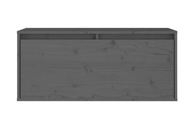 Väggskåp grå 80x30x35 cm massiv furu - Grå - TV bänk & mediabänk