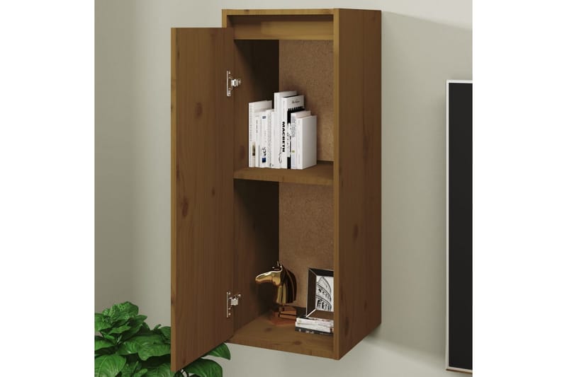 Väggskåp honungsbrun 30x30x80 cm massiv furu - Brun - Möbler - Tv möbel & mediamöbel - TV bänk & mediabänk