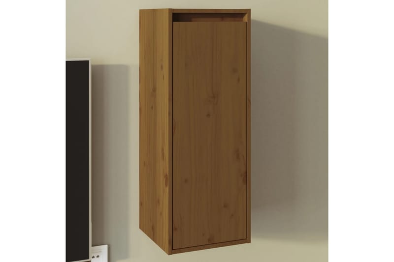 Väggskåp honungsbrun 30x30x80 cm massiv furu - Brun - Möbler - Tv möbel & mediamöbel - TV bänk & mediabänk