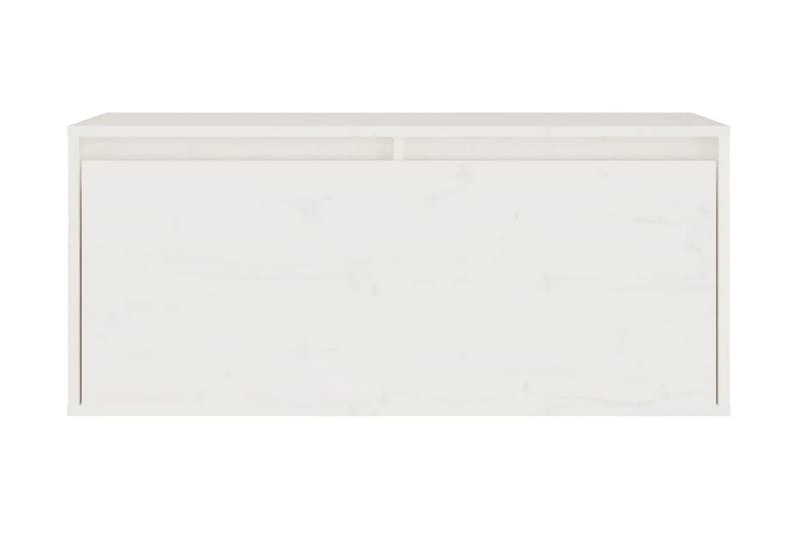 Väggskåp vit 80x30x35 cm massiv furu - Vit - Möbler - Tv möbel & mediamöbel - TV bänk & mediabänk