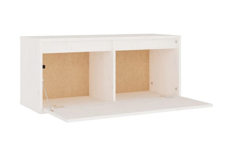 Väggskåp vit 80x30x35 cm massiv furu - Vit - Möbler - Tv möbel & mediamöbel - TV bänk & mediabänk