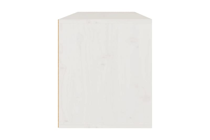 Väggskåp vit 80x30x35 cm massiv furu - Vit - TV bänk & mediabänk
