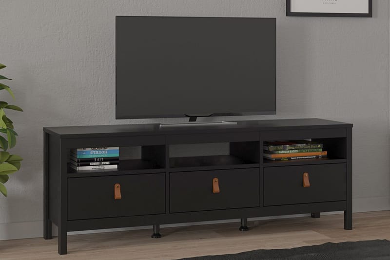 Vallvidera Tv-bänk 151 cm - Svart/Natur - Möbler - Tv möbel & mediamöbel - TV bänk & mediabänk