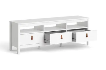 Vallvidera Tv-bänk 151 cm - Vit/Natur - Möbler - Tv möbel & mediamöbel - TV bänk & mediabänk