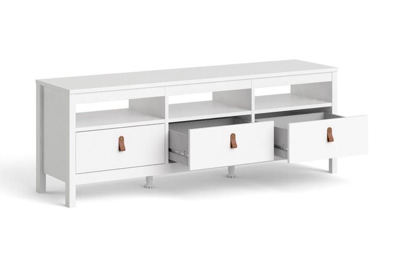 Vallvidera Tv-bänk 151 cm - Vit/Natur - Möbler - Tv möbel & mediamöbel - TV bänk & mediabänk