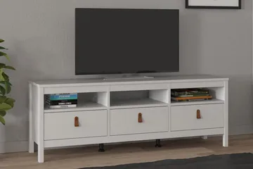 Vallvidera Tv-bänk 151 cm - Vit/Natur - Möbler - Tv möbel & mediamöbel - TV bänk & mediabänk