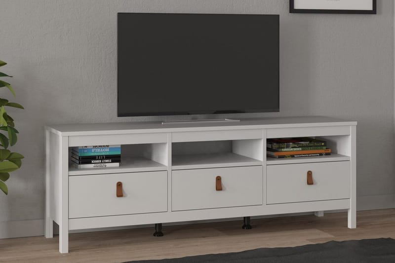 Vallvidera Tv-bänk 151 cm - Vit/Natur - Möbler - Tv möbel & mediamöbel - TV bänk & mediabänk