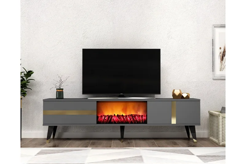 Vania Tv-bänk 150 cm, Guld