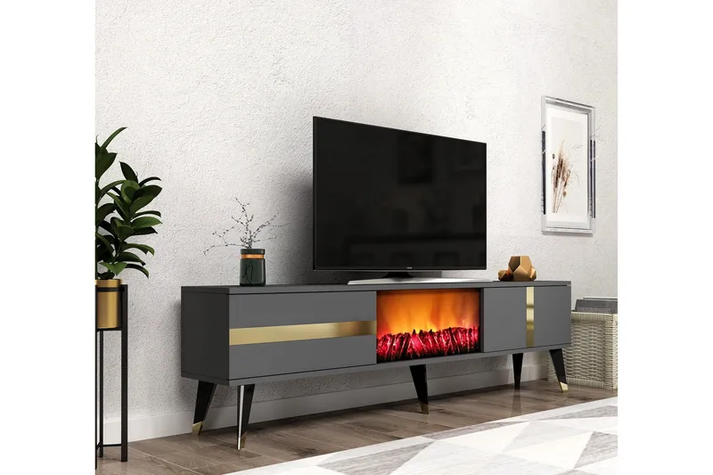 Vania Tv-bänk 150 cm - Guld - Möbler - Tv möbel & mediamöbel - TV bänk & mediabänk