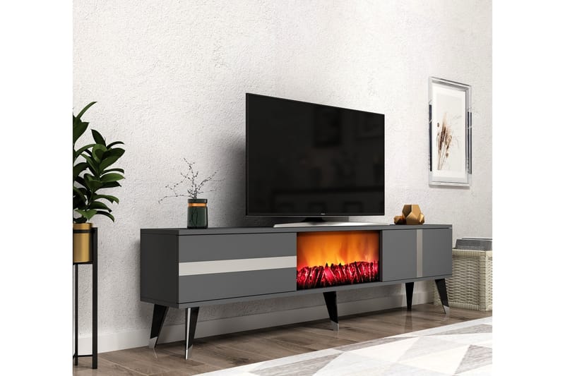 Vania Tv-bänk 150 cm - Silver - Möbler - Tv möbel & mediamöbel - TV bänk & mediabänk
