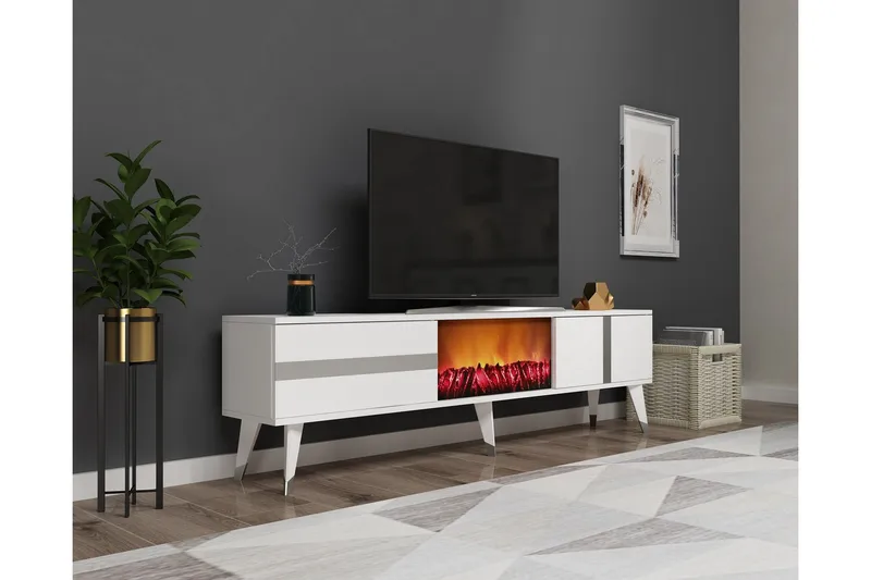 Vania Tv-bänk 150 cm - Silver - Möbler - Tv möbel & mediamöbel - TV bänk & mediabänk