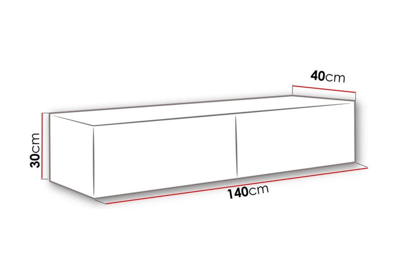 Vasil TV-bänk 140 cm - Svart - TV bänk & mediabänk