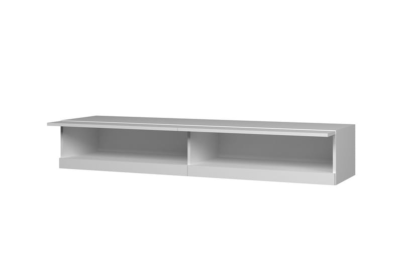 Vasil TV-bänk 180 cm Öppen Hylla - Vit/Vit Högglans - Möbler - Tv möbel & mediamöbel - TV bänk & mediabänk