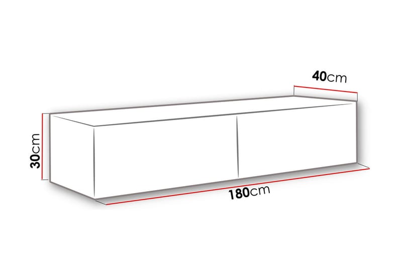 Vasil TV-bänk 180 cm - Grå - Möbler - Tv möbel & mediamöbel - TV bänk & mediabänk