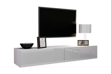 Vasil TV-bänk 180 cm - Vit/Vit Högglans - Möbler - Tv möbel & mediamöbel - TV bänk & mediabänk