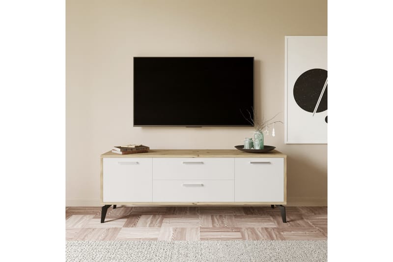 Vegal Tv-bänk 150 cm - Vit - TV bänk & mediabänk