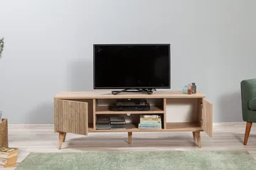 Vellavie Tv-bänk 140 cm Panel - Brun - Möbler - Tv möbel & mediamöbel - TV bänk & mediabänk